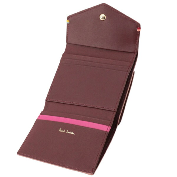ポールスミス Paul Smith ハイライトステッチ がま口折り財布 psl14