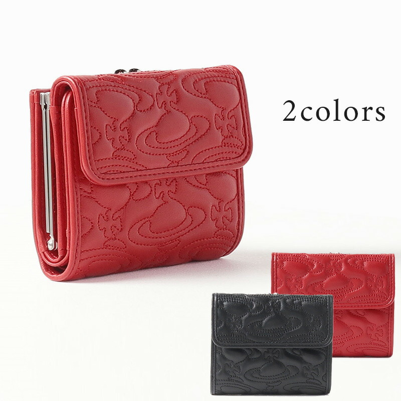 ヴィヴィアンウエストウッド  Vivienne Westwood キルティングWATER ORB 二つ折り財布 vivil04