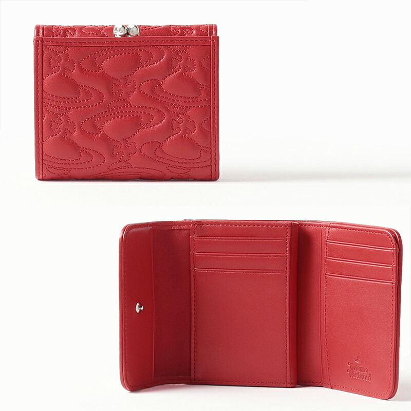 ヴィヴィアンウエストウッド  Vivienne Westwood キルティングWATER ORB 二つ折り財布 vivil04