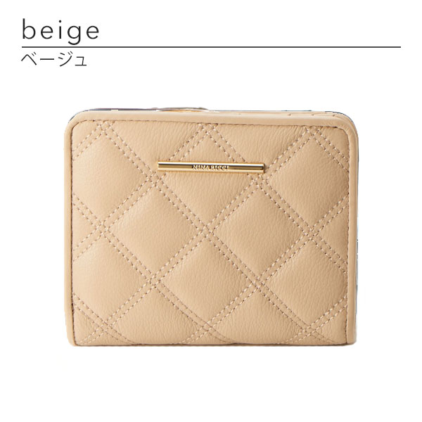 ニナリッチ NINA RICCI ルクソール L字ファスナー二つ折りキルト財布 ninari39