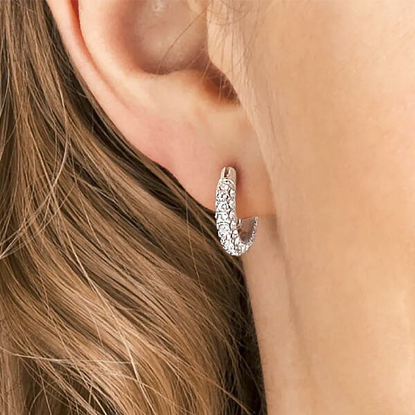 スワロフスキー SWAROVSKI ストーンフープピアス swaro16