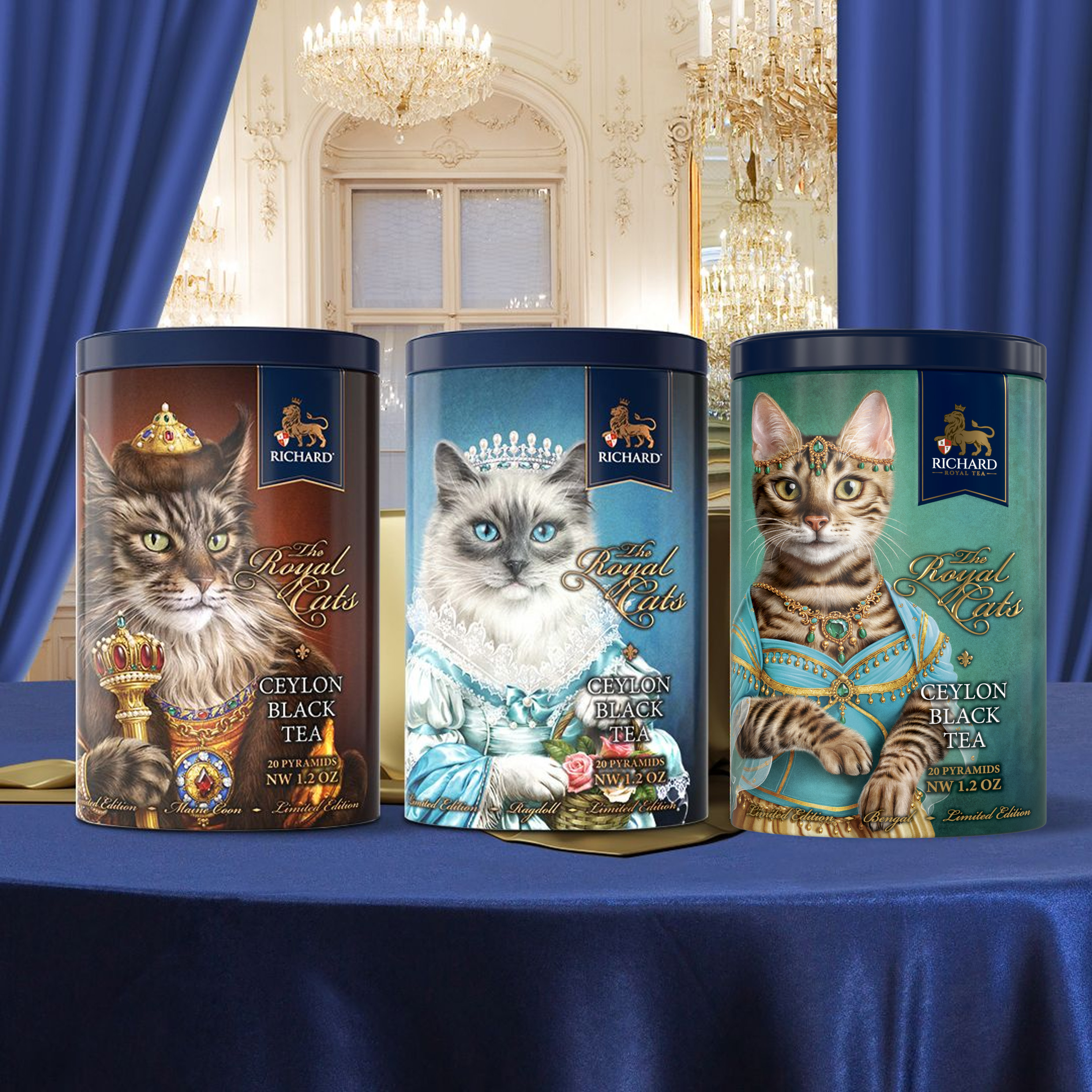 リチャード　「ザ・ロイヤル・キャッツ」セイロン紅茶 34g　