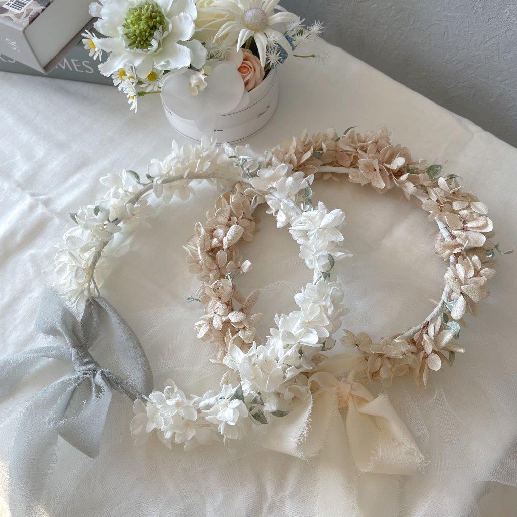 プリザーブド花冠　【リボン】