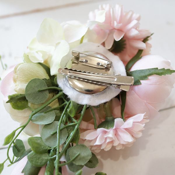 薔薇ナチュラルキャスケードコサージュ【ベビーピンク】クリアケース付き