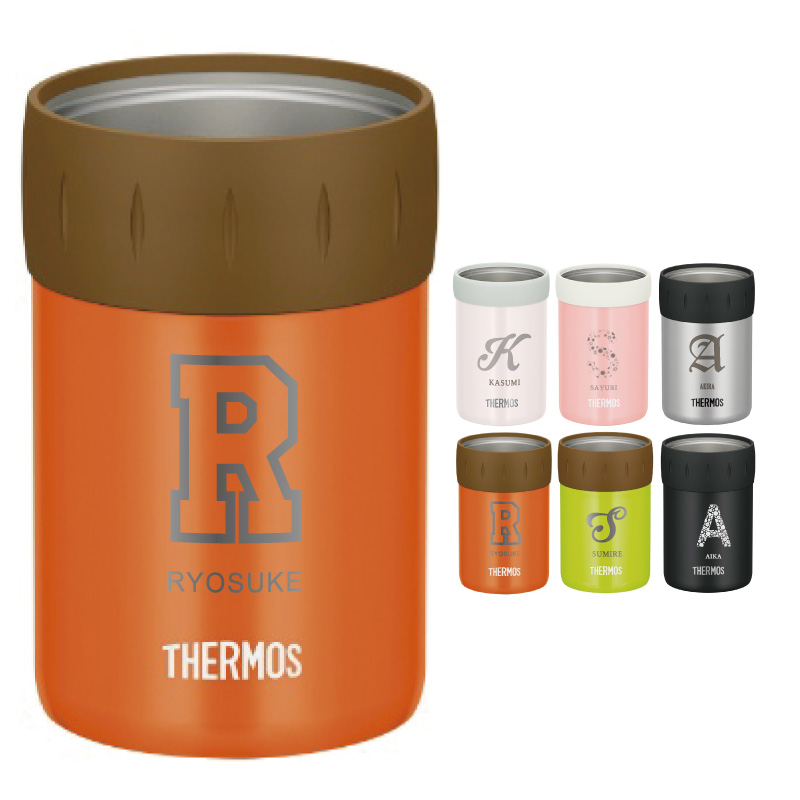 【名入れギフト】サーモス 保冷缶ホルダー 350ml イニシャル