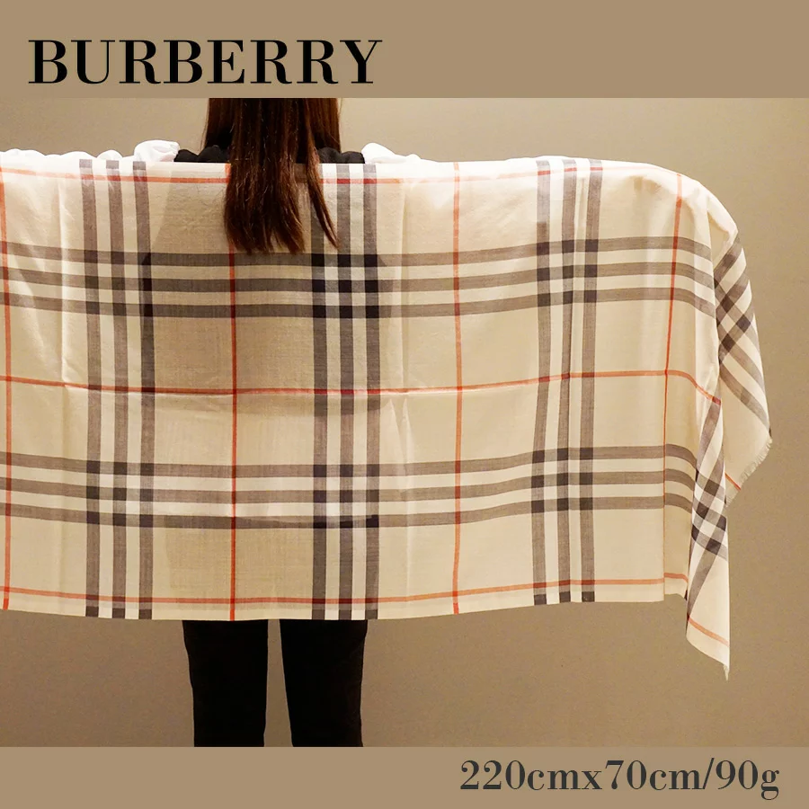 BURBERRY　ライトウェイトチェック ウール＆シルク スカーフ