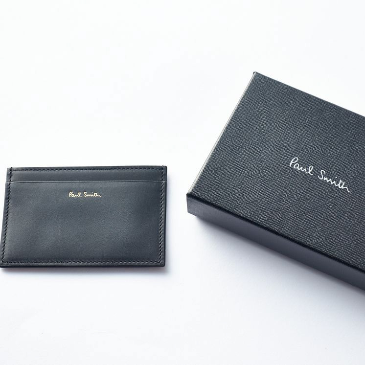 ポールスミス パスケース レイヤードストライプ ブラック Paul Smith 