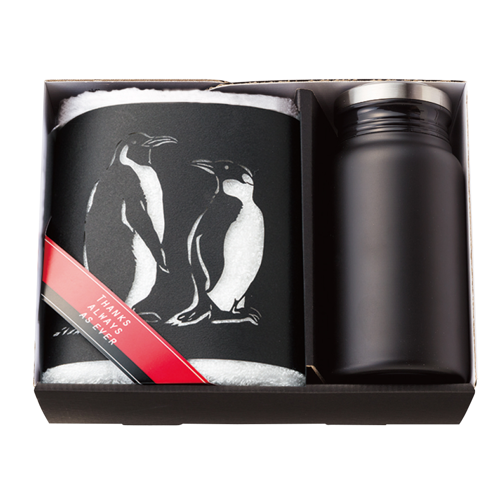 B&W Zoo サーモボトル＆FT1枚（ペンギン）
