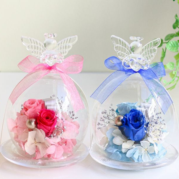 ガラスドーム angel 】プリザーブドフラワーギフト | FLOWERiUM