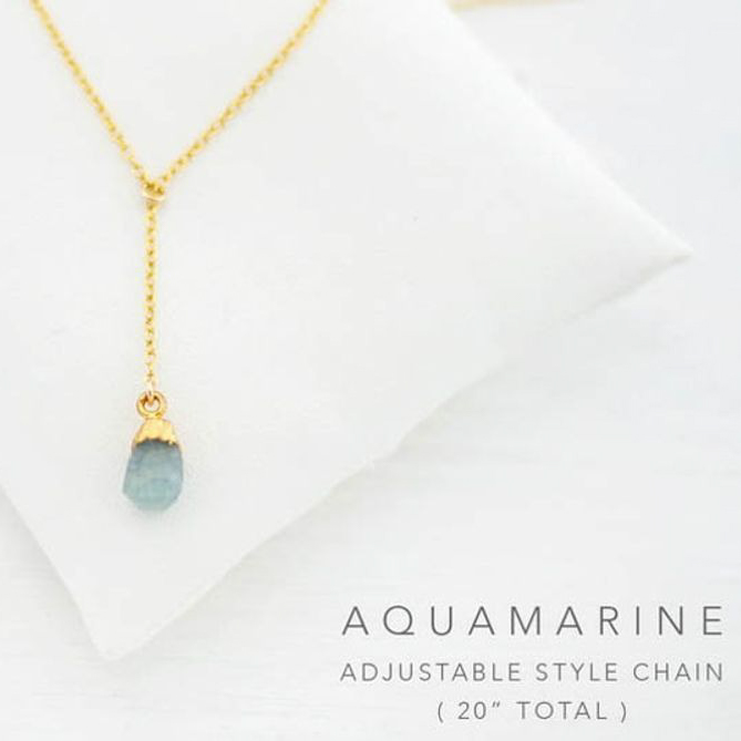 誕生石Y字ネックレス