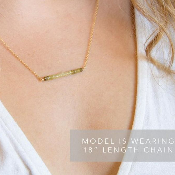 誕生石ストーンバーネックレス