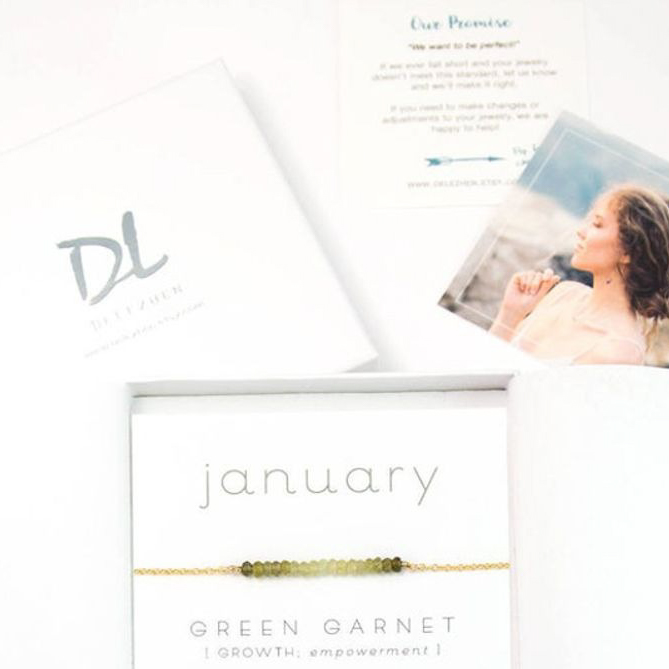誕生石ストーンバーネックレス