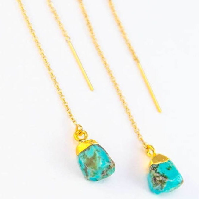 誕生石チェーンピアス