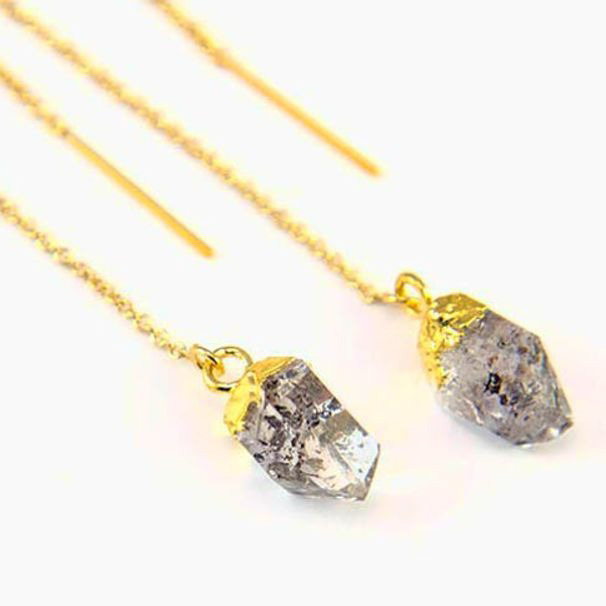 誕生石チェーンピアス