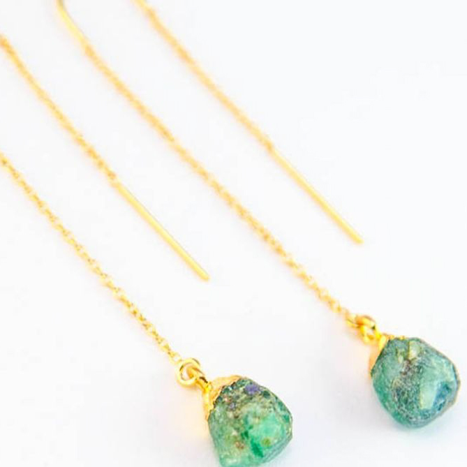 誕生石チェーンピアス