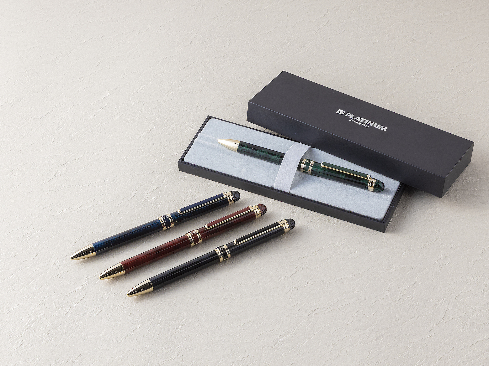 多機能ペン　ダブル3アクション　大理石調マーブル柄