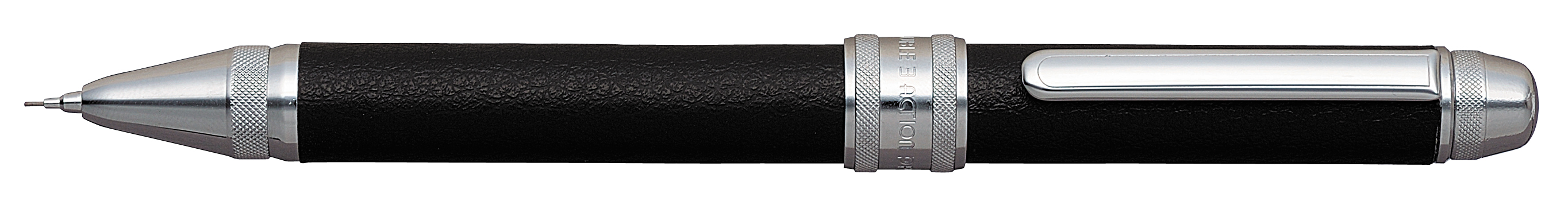 【名入れギフト】多機能ペン　ダブル3アクション　牛本革巻き