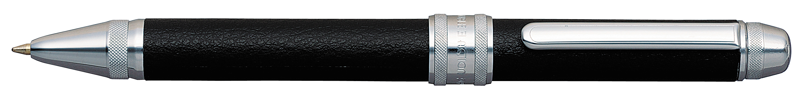 【名入れギフト】多機能ペン　ダブル3アクション　牛本革巻き