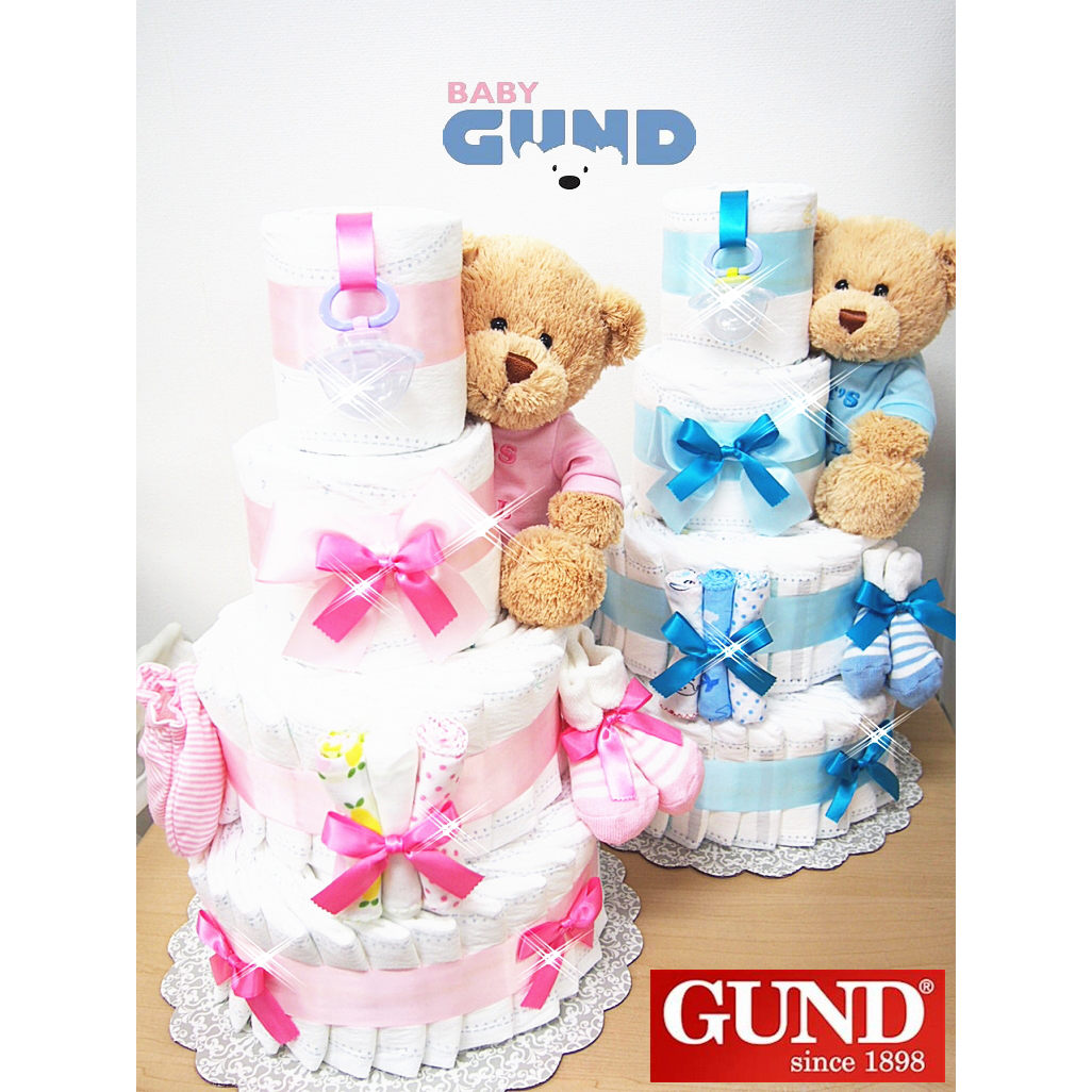 【AIRIM BABY】GUND 4段おむつケーキ　ハローベビー