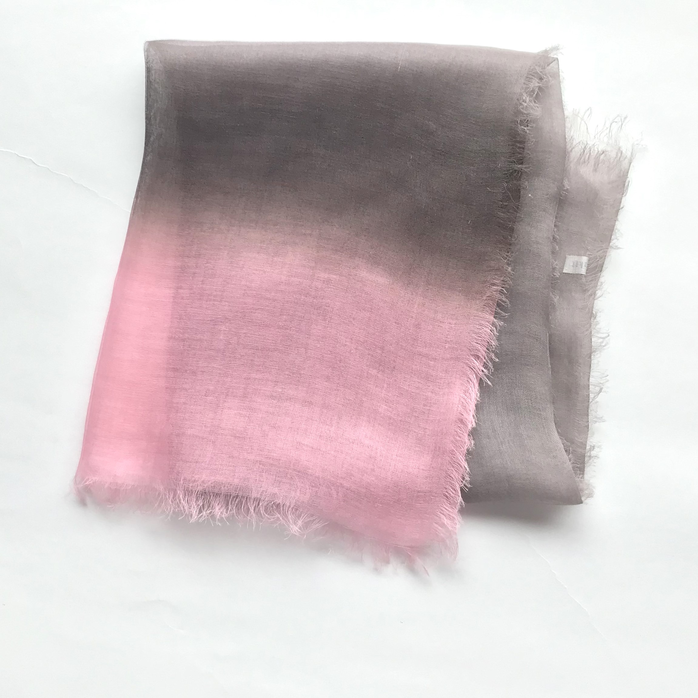 【harukii】日本製 麻100％ぼかし染ラミー薄羽ストール2019 S