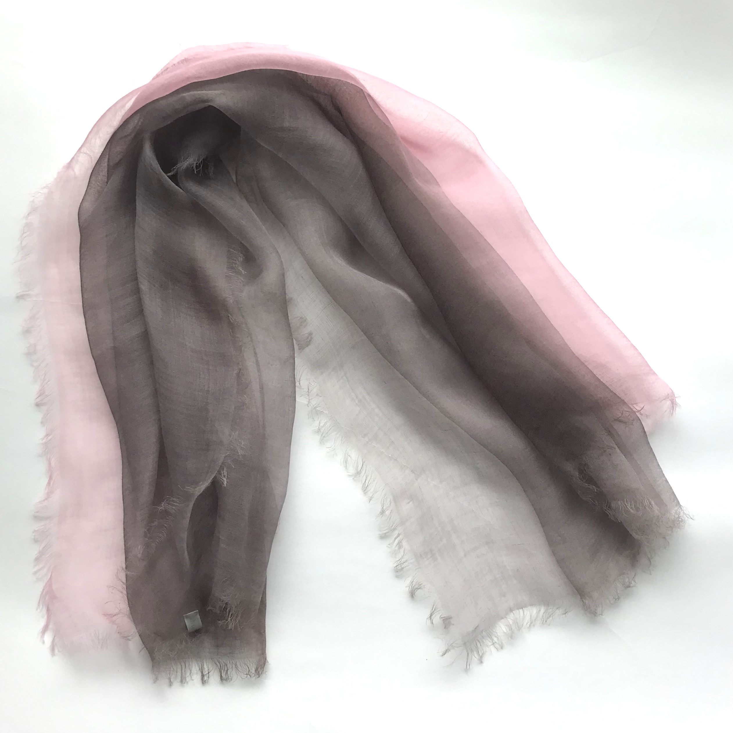 【harukii】日本製 麻100％ぼかし染ラミー薄羽ストール2019 S