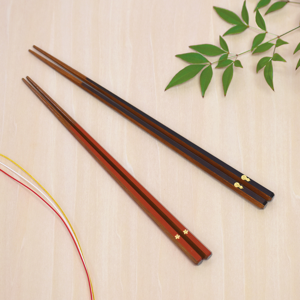 祝言 六角夫婦箸 桐箱 