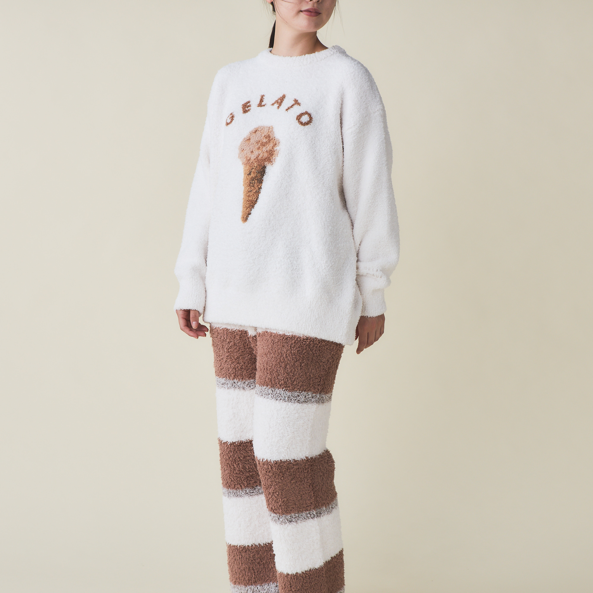 【WOMEN】ベビモコアイスJQDプルオーバー＆ジェラートランダムBDロングパンツセット