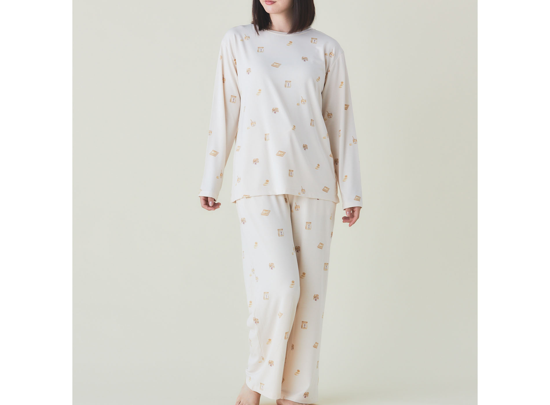 【WOMEN】クッキングスイーツ柄　プルオーバー＆ロングパンツセット