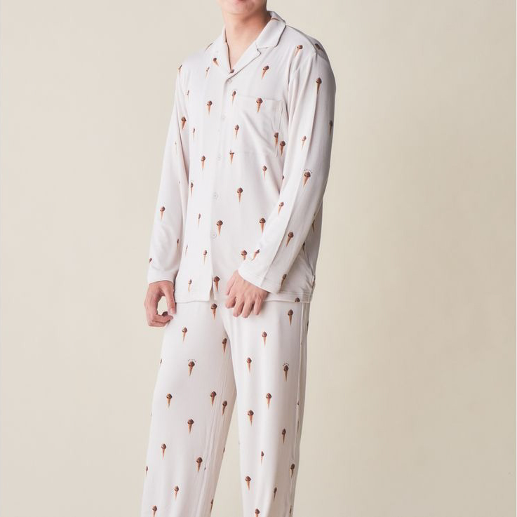 【HOMME】ジェラート柄　シャツ＆ロングパンツセット