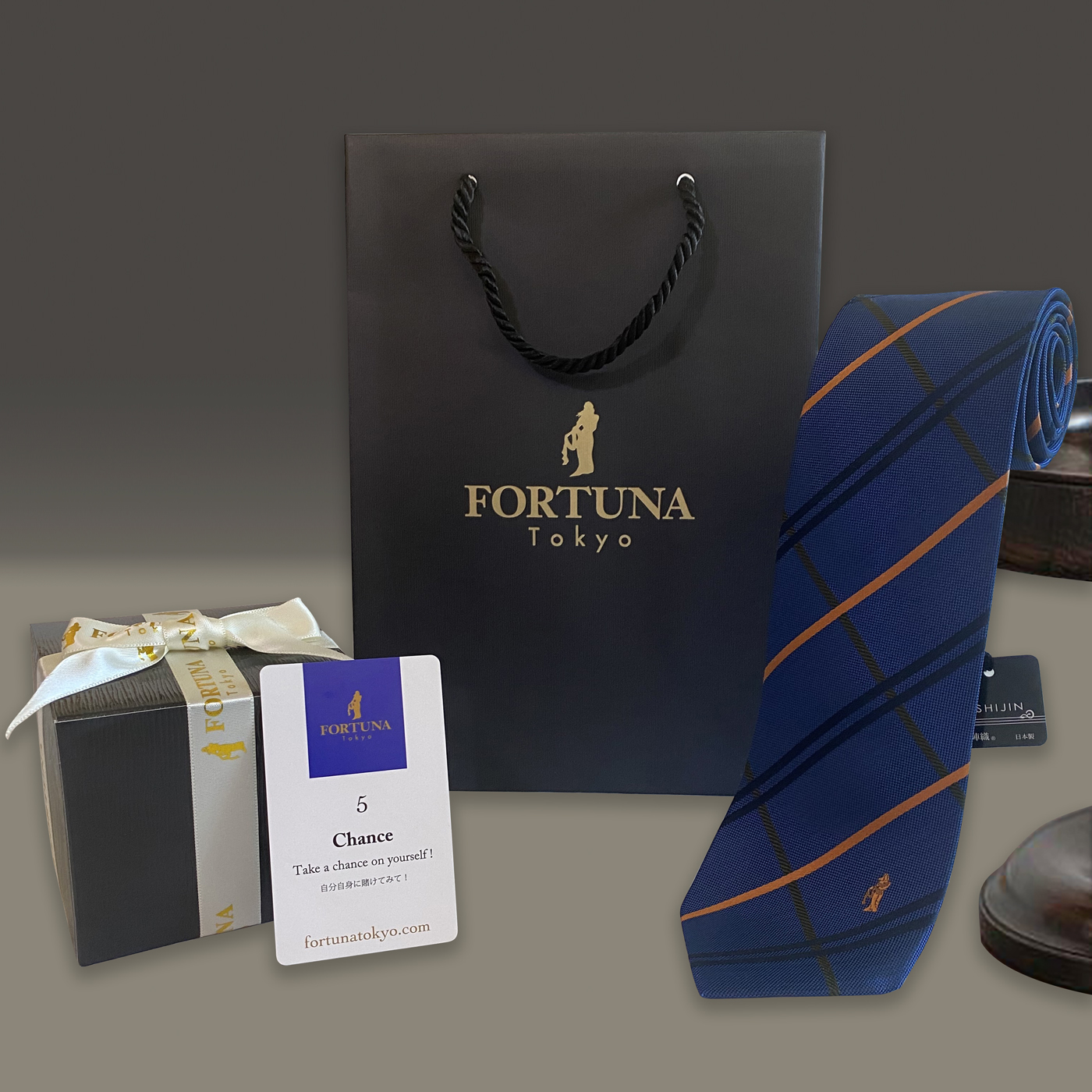 【ギフトBOX入り】チャンス 西陣織シルクネクタイ