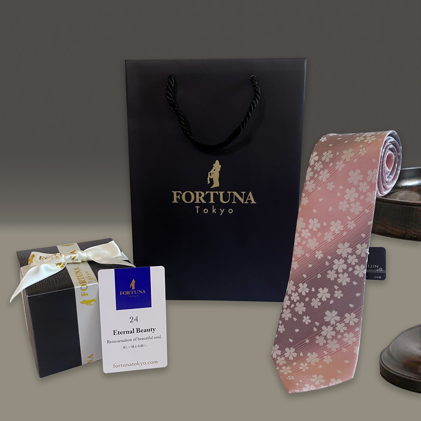 【ギフトBOX入り】エターナル・ビューティ 西陣織シルクネクタイ