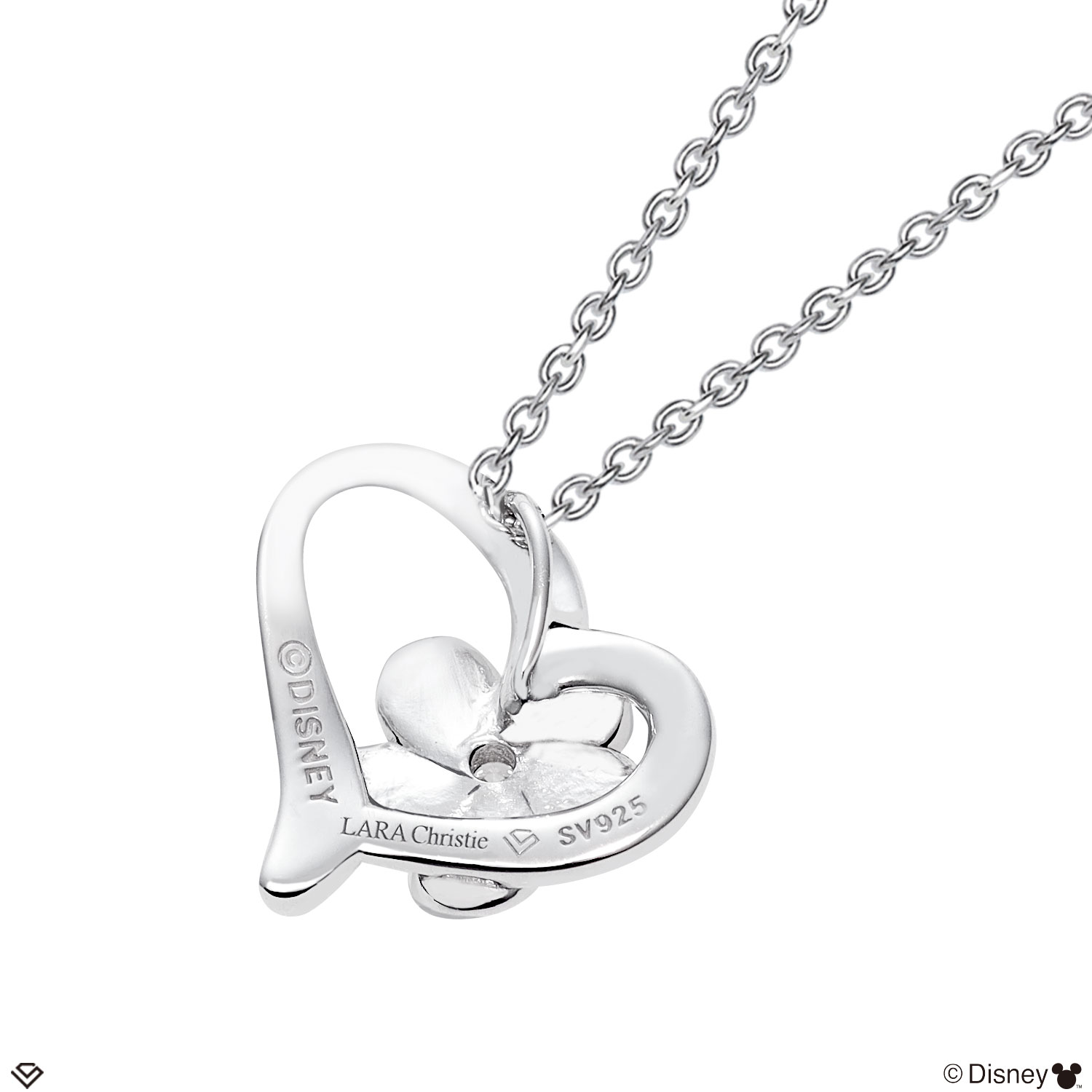 ディズニーネックレス ハワイアンジュエリーハート プルメリア 「ミッキー」