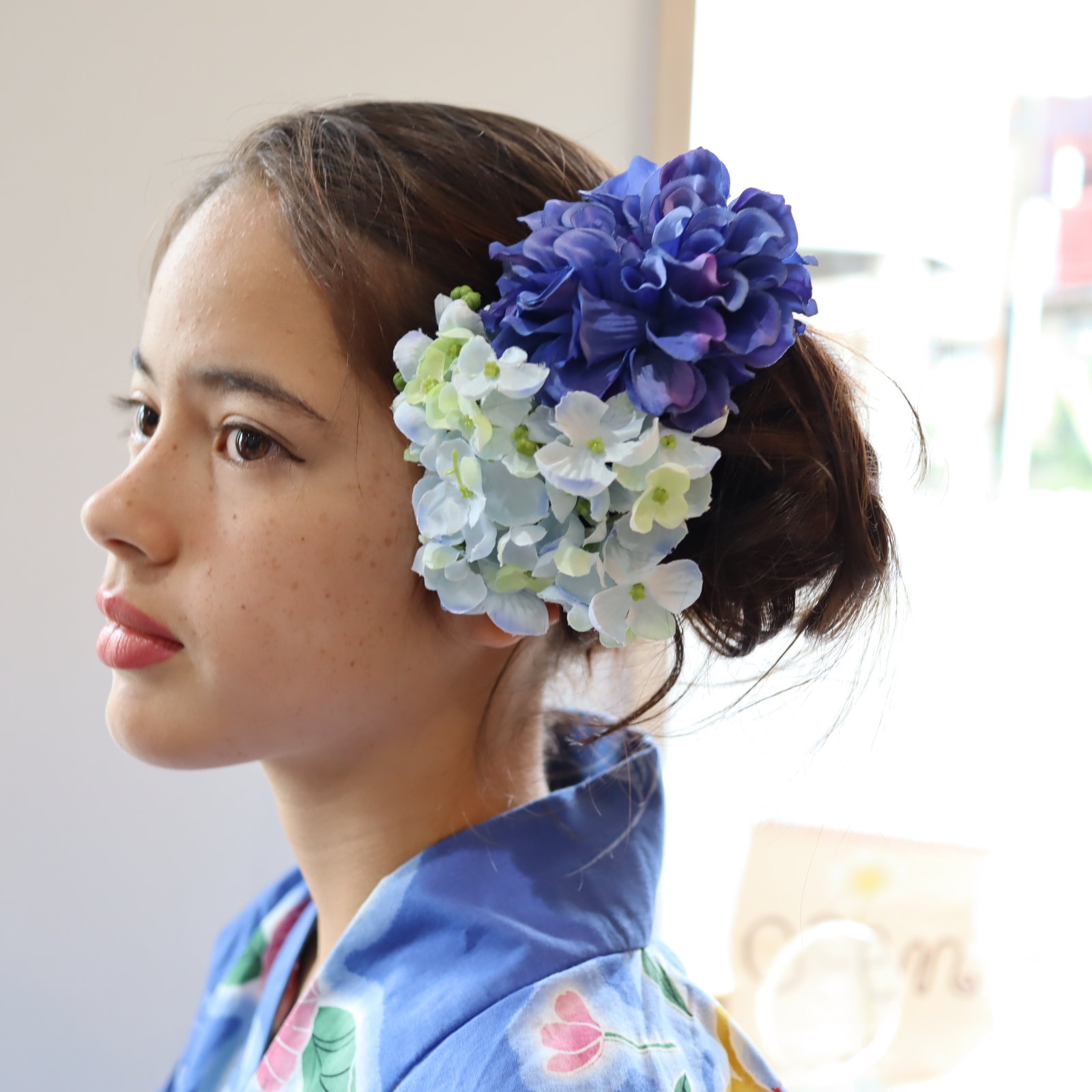 選べるカラー２個セット ほっこりダリア髪飾り　おまかせBOX付き