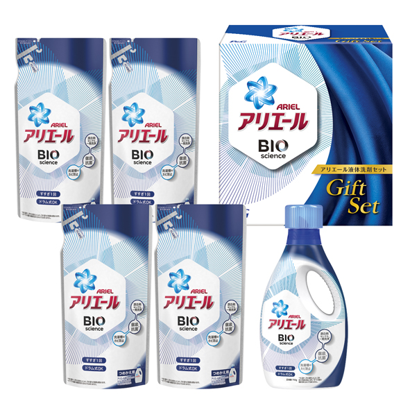 アリエール液体洗剤セット アリエールジェル1本+詰替用 4個 | P&G