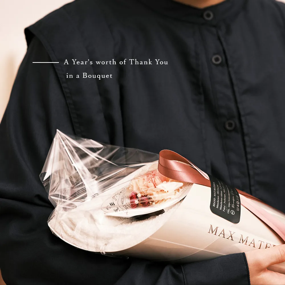 【タンプ限定/ペア】カーネーション花束フェイスタオル2点セット