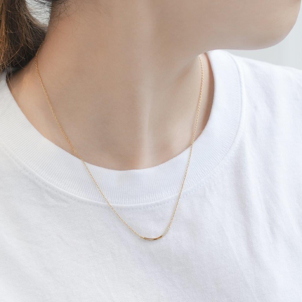 L&Co. エルアンドコー シルバー ネックレス Tバー シンプル 美品 L&Co. エルアンドコー シルバー ネックレス Tバー シンプル 美品
