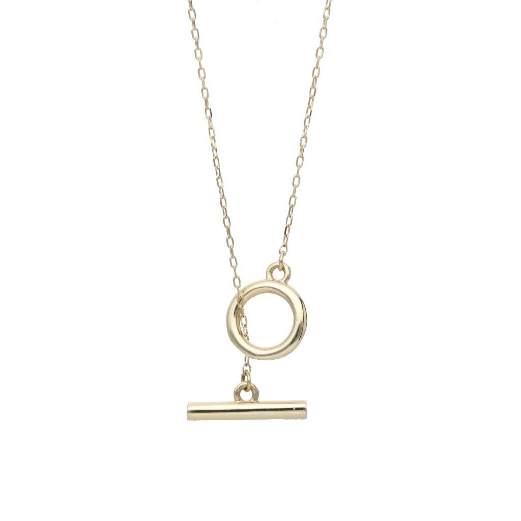 L＆Co. エルアンドコー K10 ネックレス Tバー スタイリッシュ 美品 Jewel closet by L&Co. 爆買 ペアネックレス カップル