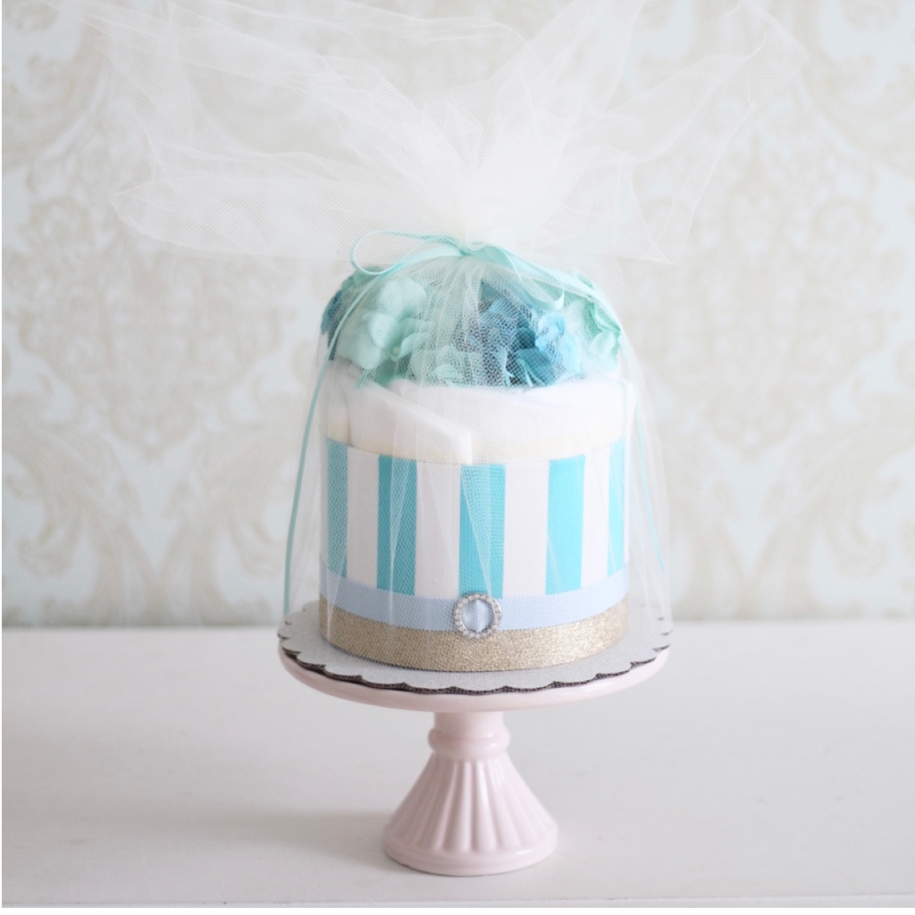 オーガニックおむつケーキ Petit bebe（1段/全2色）