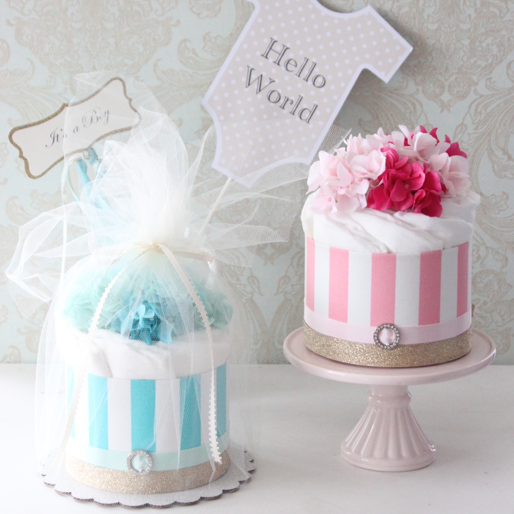 オーガニックおむつケーキ Petit bebe（1段/全2色）