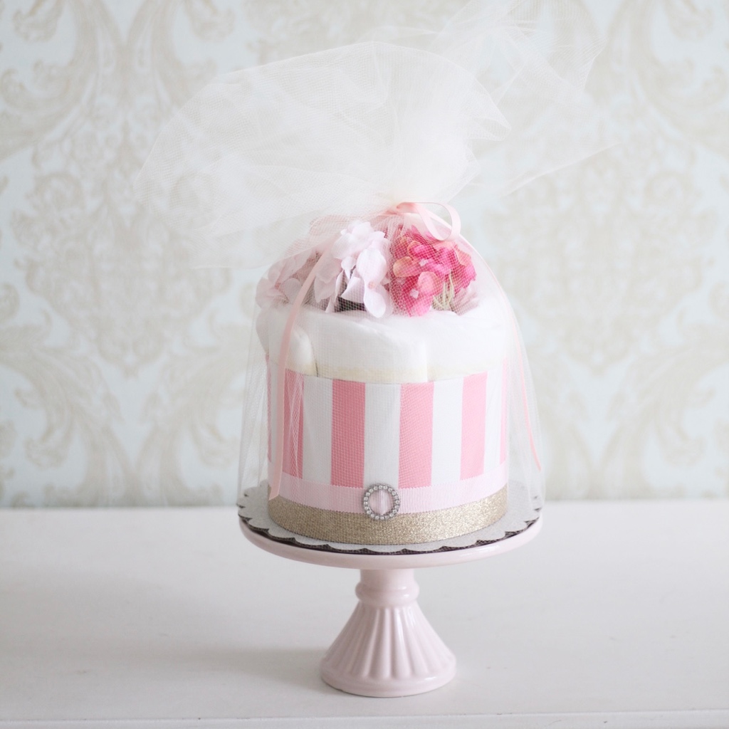 オーガニックおむつケーキ Petit bebe（1段/全2色）