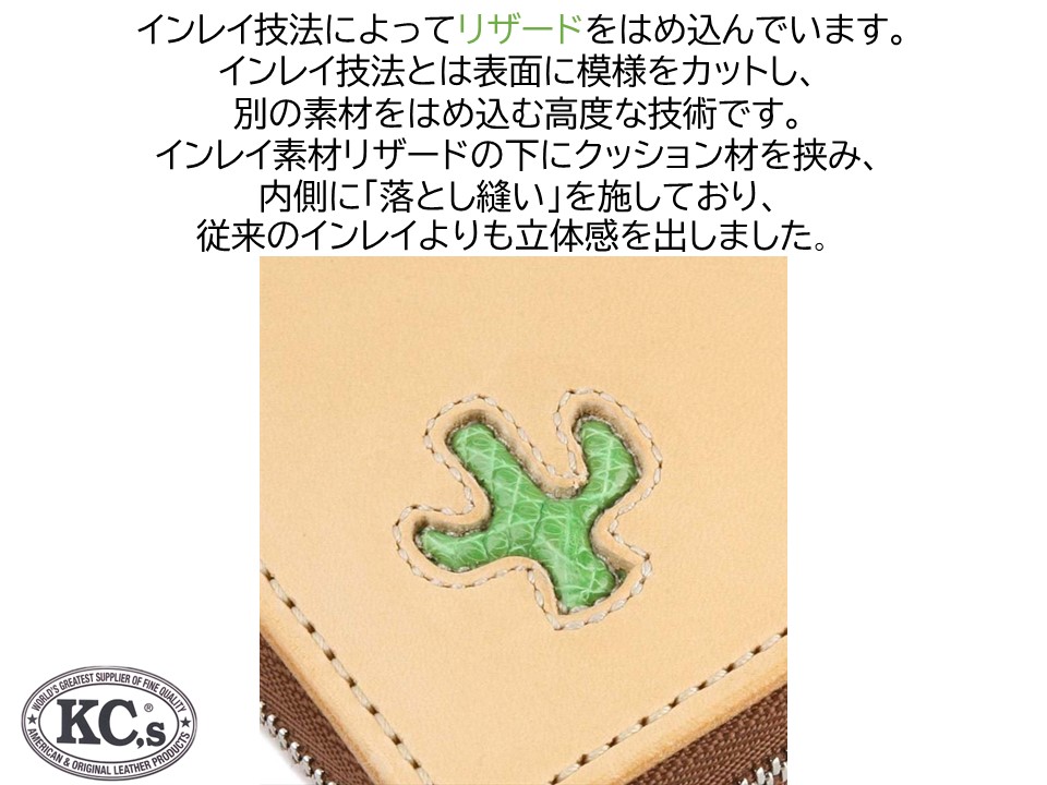 ビルフォールド　ラウンドジップ　カクタス