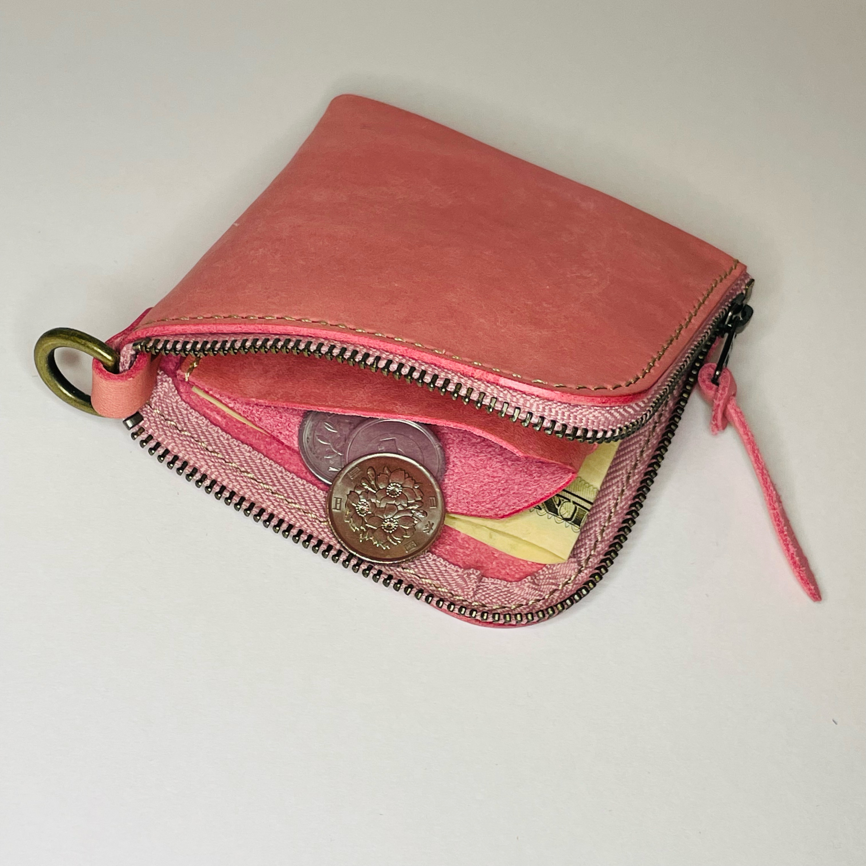 ミニウォレット　Ｌジップ　ハーフヌバック