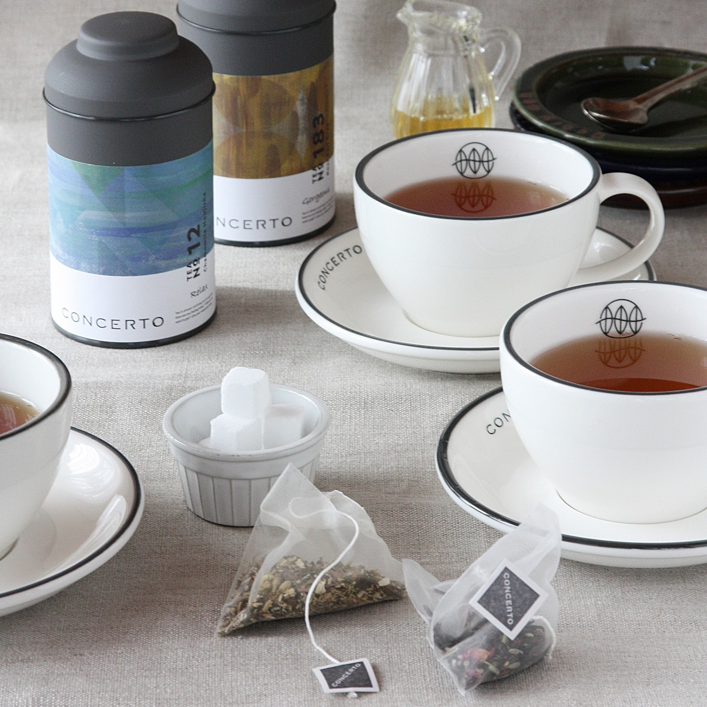 ローズアールグレイ＆ココナッツ玄米茶＆白桃緑茶 3缶セット