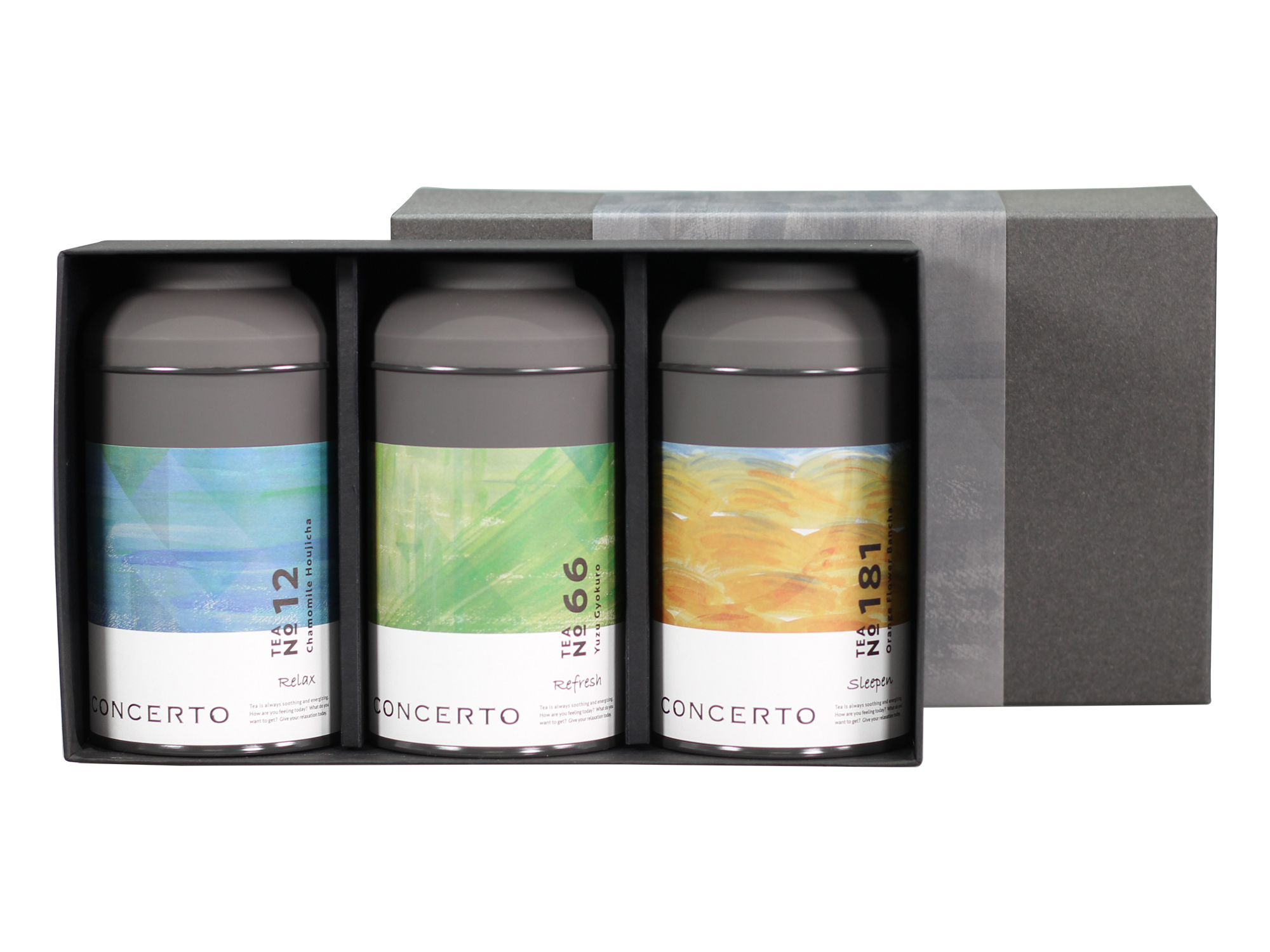 柚子玉露＆カモミールほうじ茶＆オレンジフラワー番茶 3缶セット