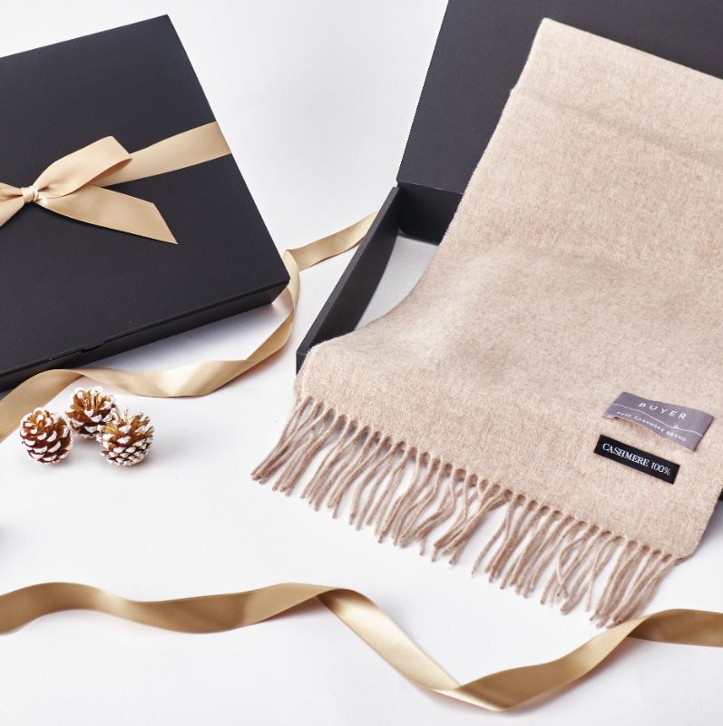 【刺繍名入れギフト】カシミヤ100%マフラー