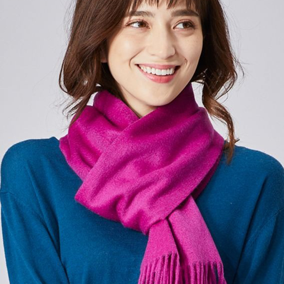 【刺繍名入れギフト】カシミヤ100%マフラー