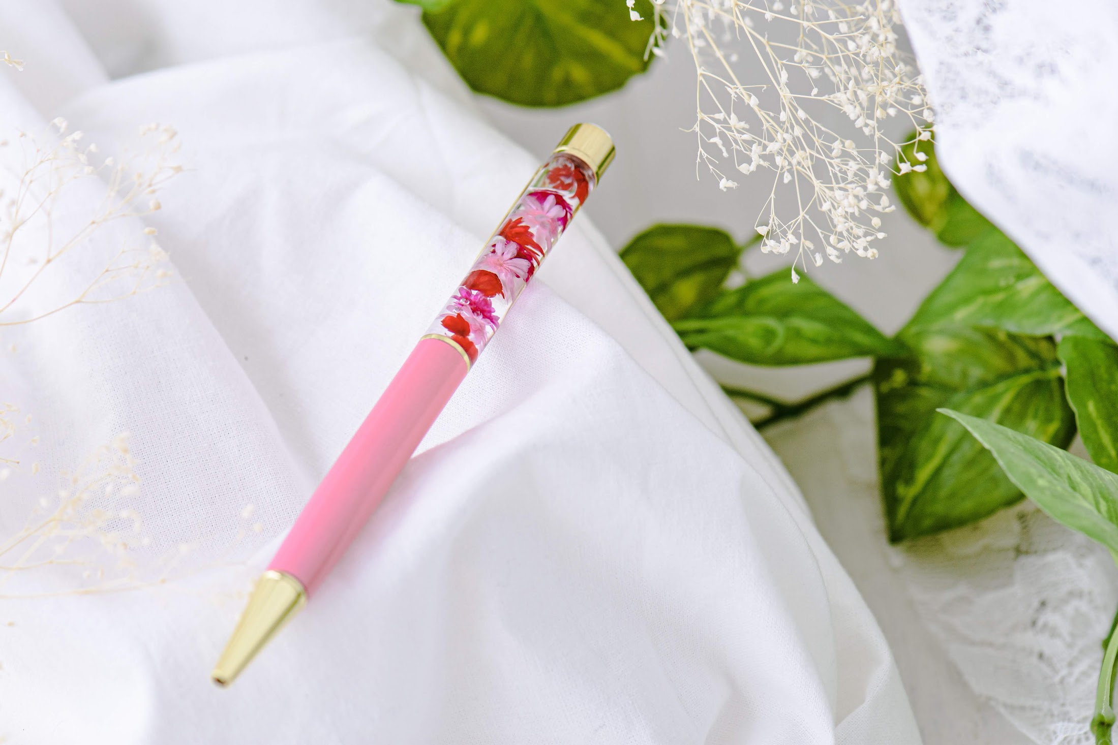 ハーバリウムボールペン&リップグロスセット