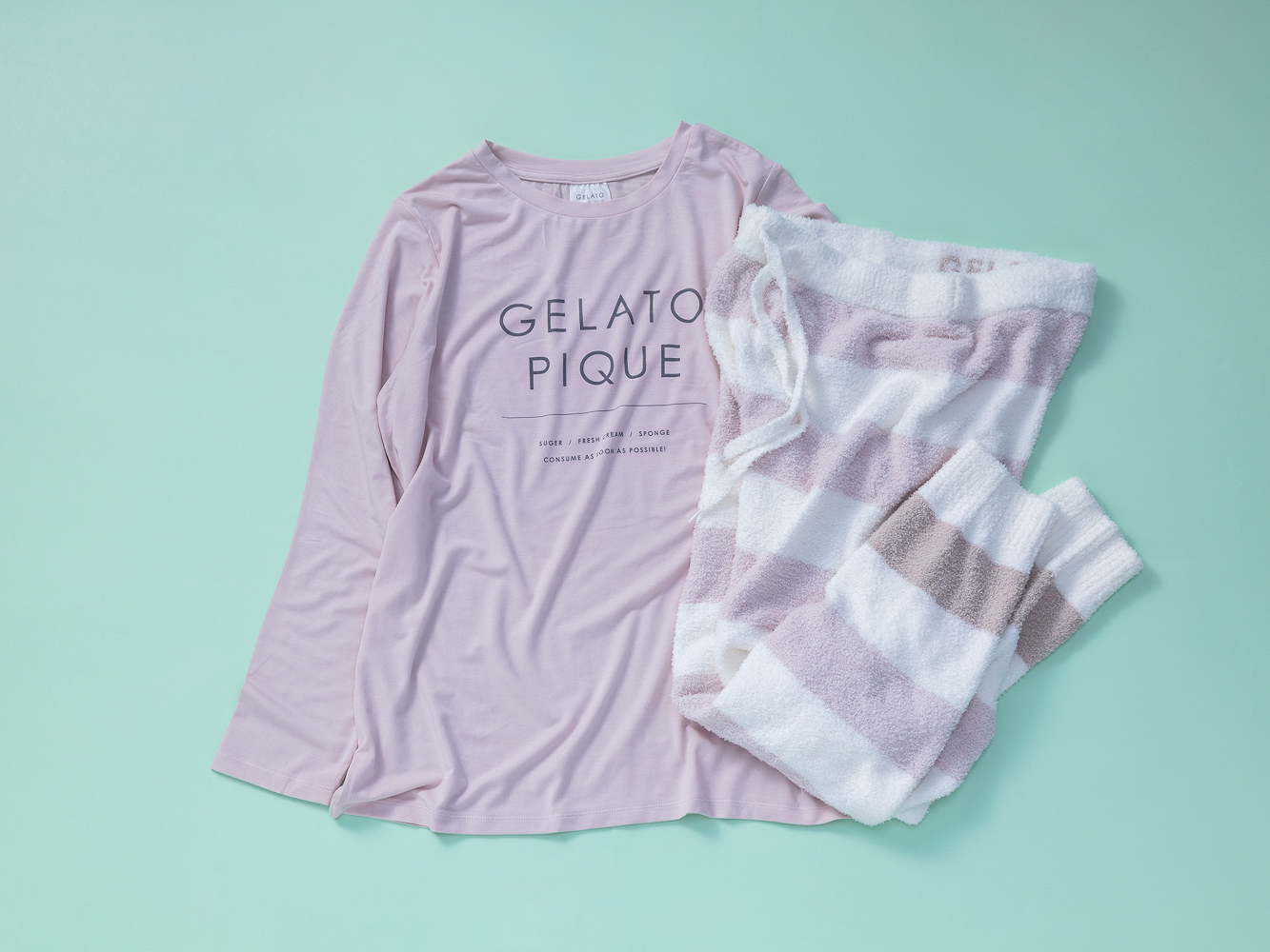 【WOMEN】スイーツワンポイント&選べるロングパンツセット