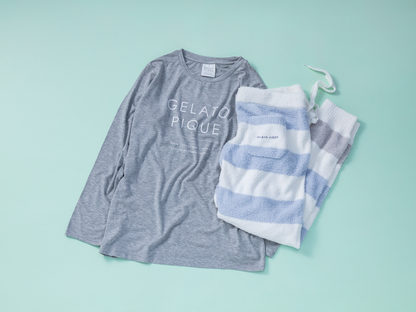 【WOMEN】スイーツワンポイント&選べるロングパンツセット