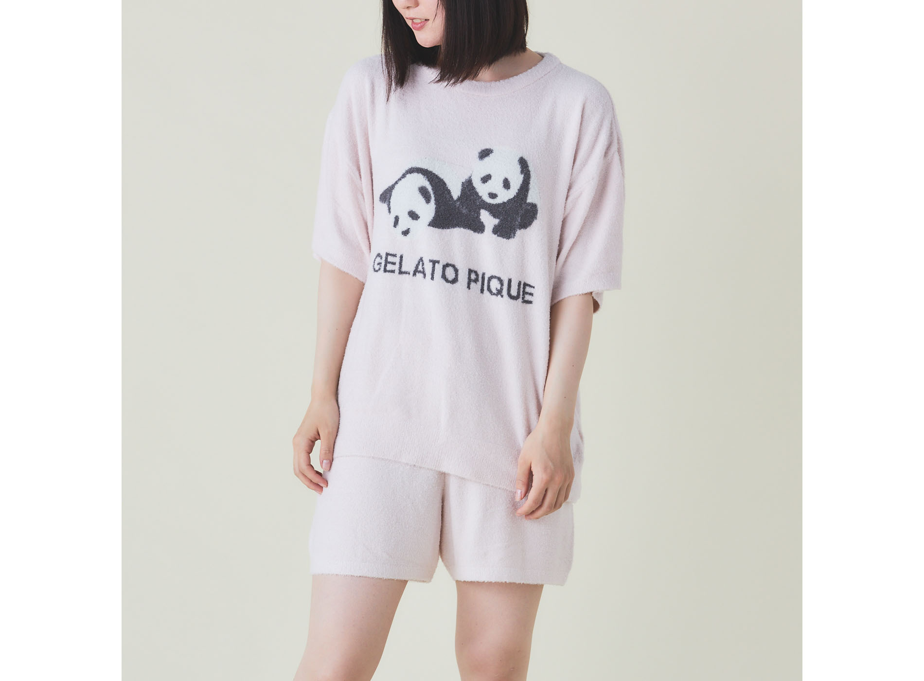【WOMEN】パンダJQDプルオーバー＋ショートパンツSET